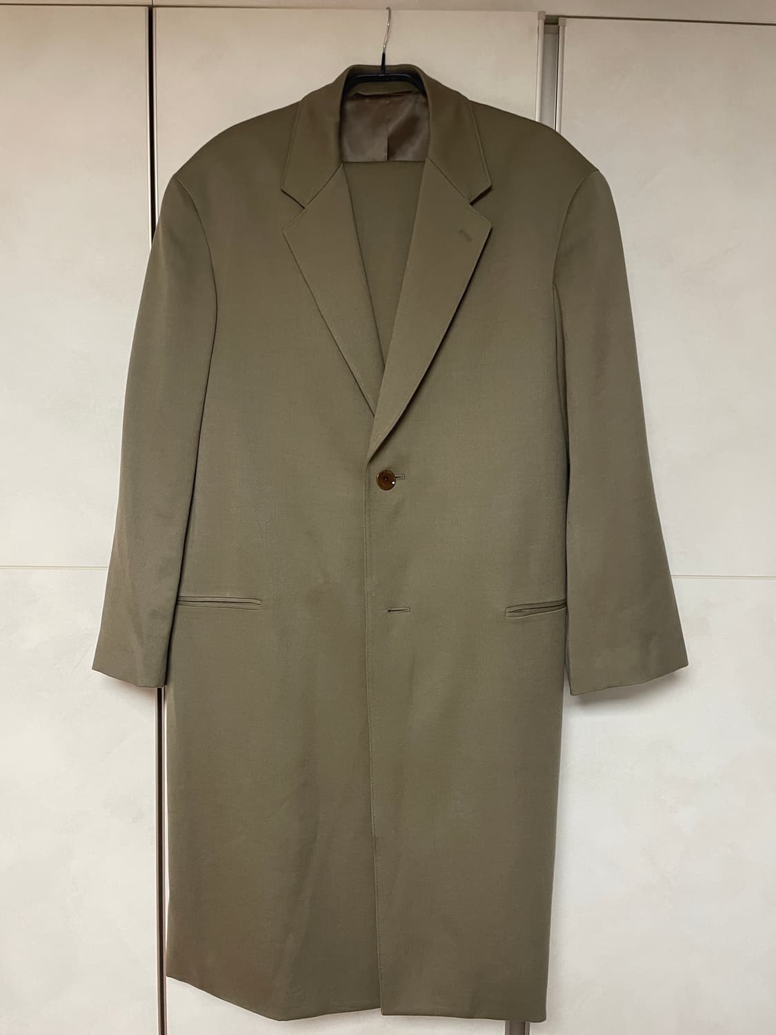 [M,50] 22SS 르메르 울 수트 코트, 팬츠 셋업 Taupe 상품이미지5
