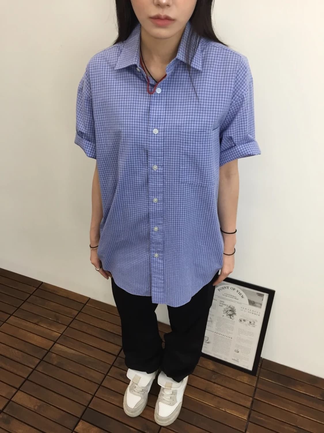 Junko Koshino Blue Check Shirt 상품이미지1