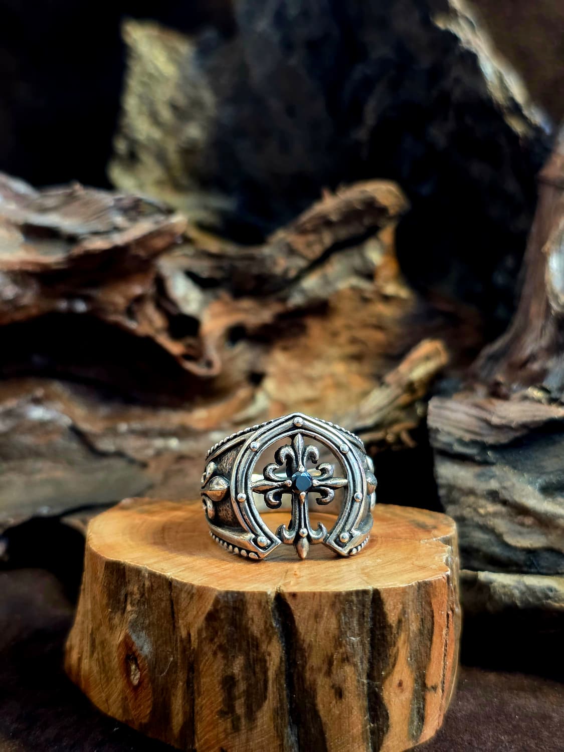 3cross silver925 cross horseshoe ring 상품이미지6