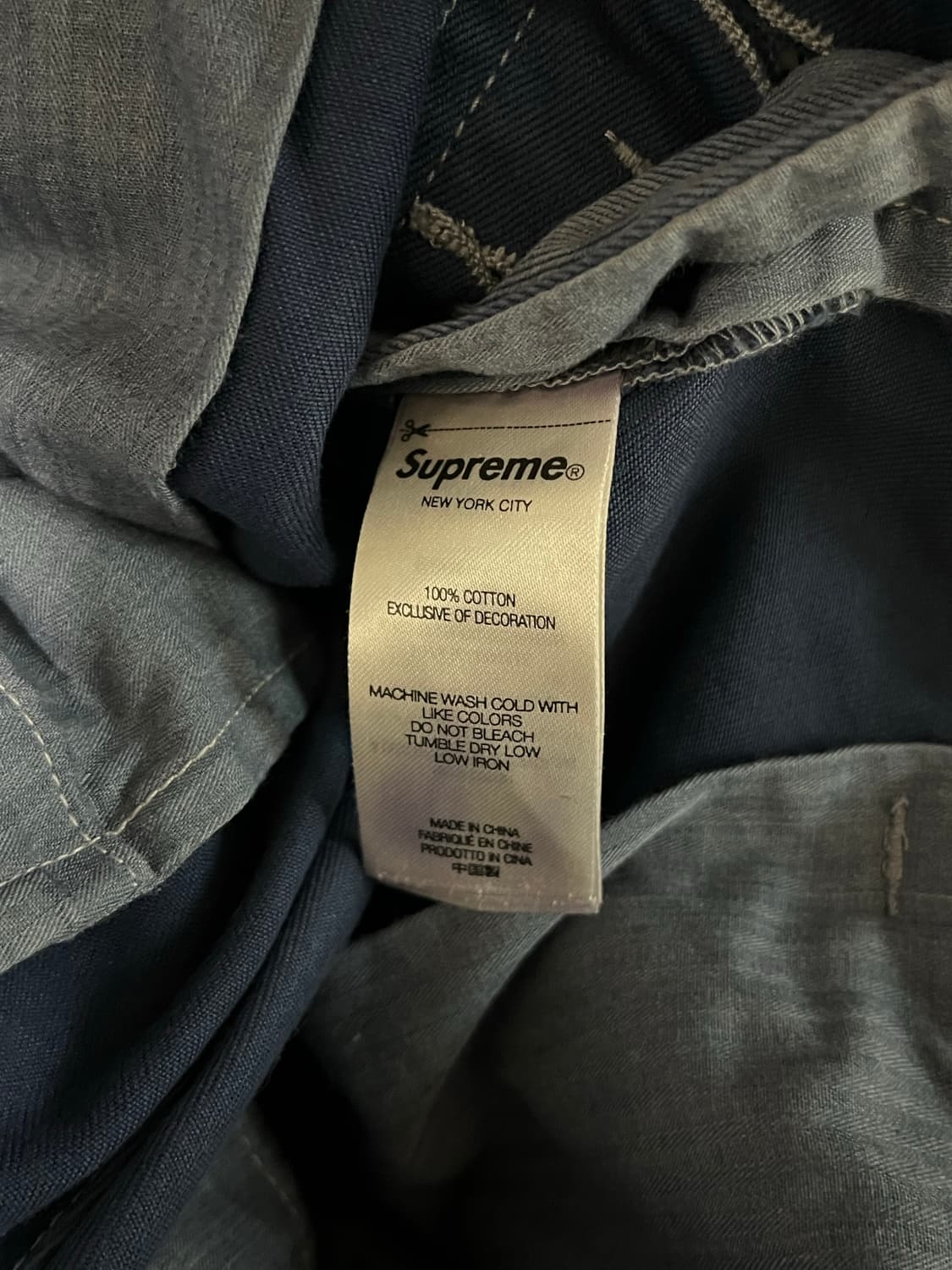 슈프림 핀업걸 치노 팬츠 워시드 네이비 상품이미지6