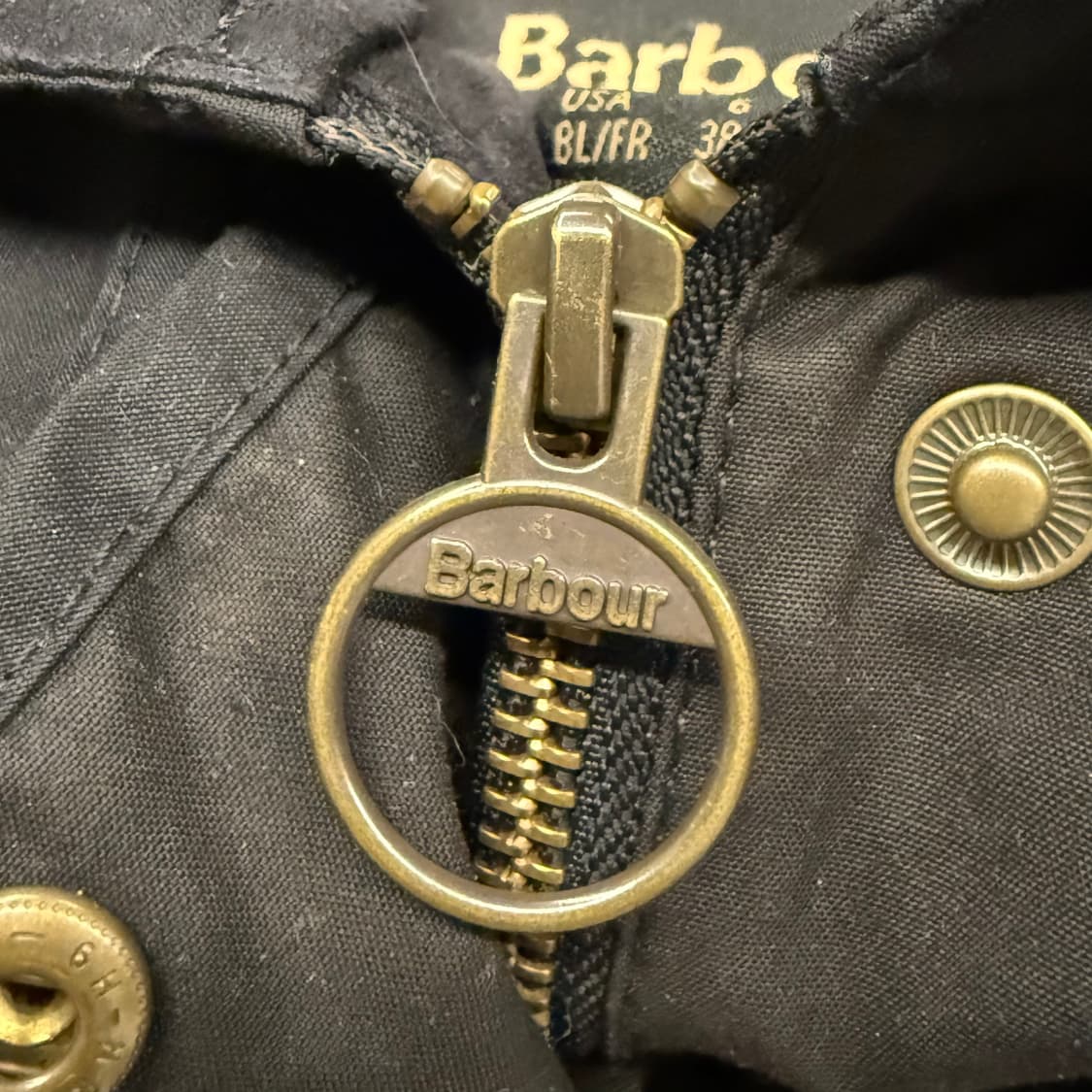 [정품] 바버 블랙 왁스 코튼 자켓 b19 상품이미지6