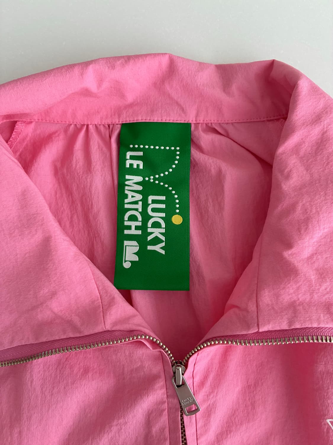 M) 럭키마르쉐 골프 아노락 반팔 핑크 상품이미지4