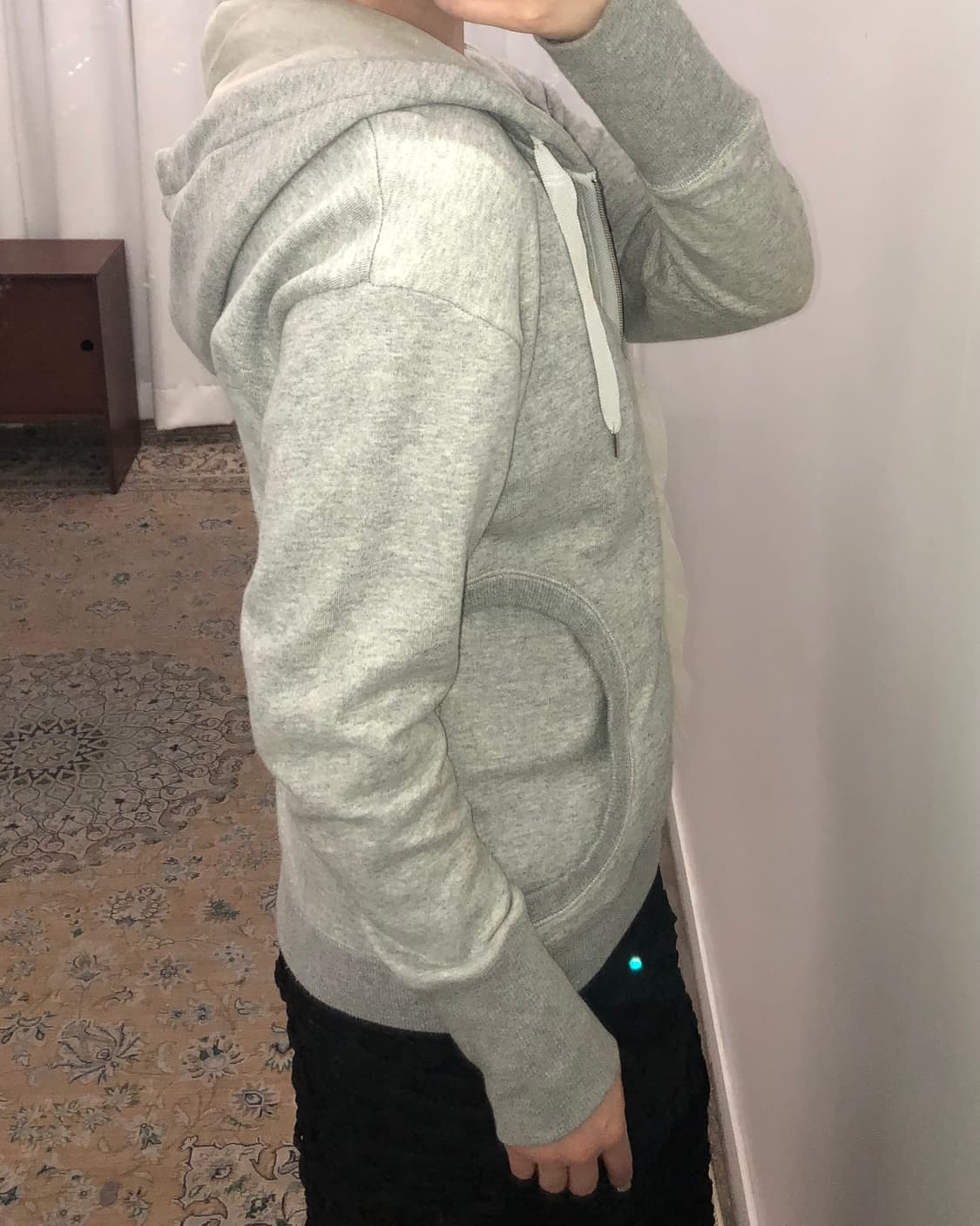 Lavin 그레이 프릴 후드집업 상품이미지6