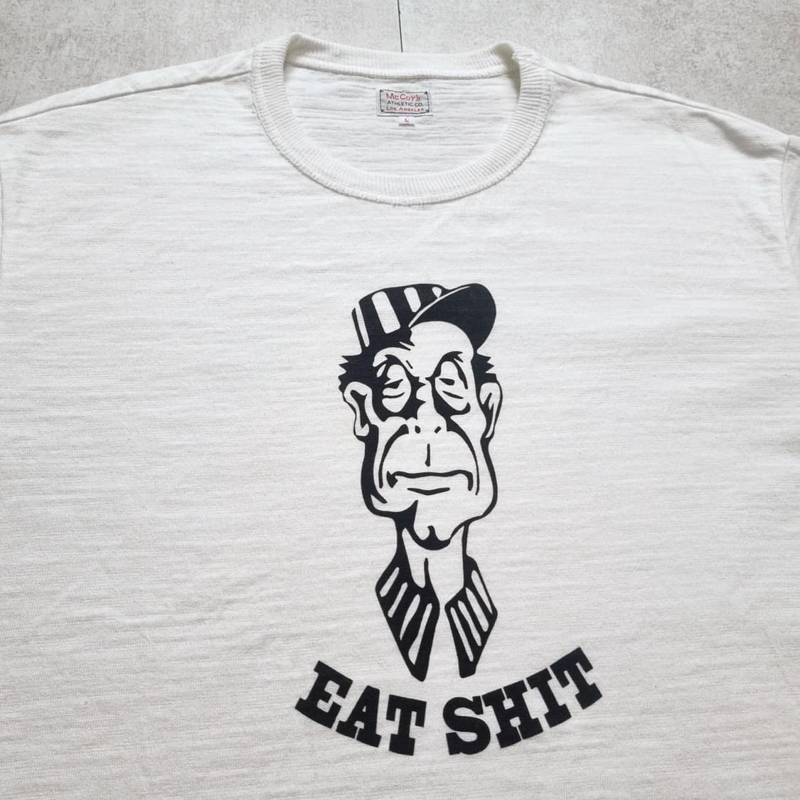 리얼맥코이 EAT SHIT 프린팅 티셔츠 L sz 신품 상품이미지1