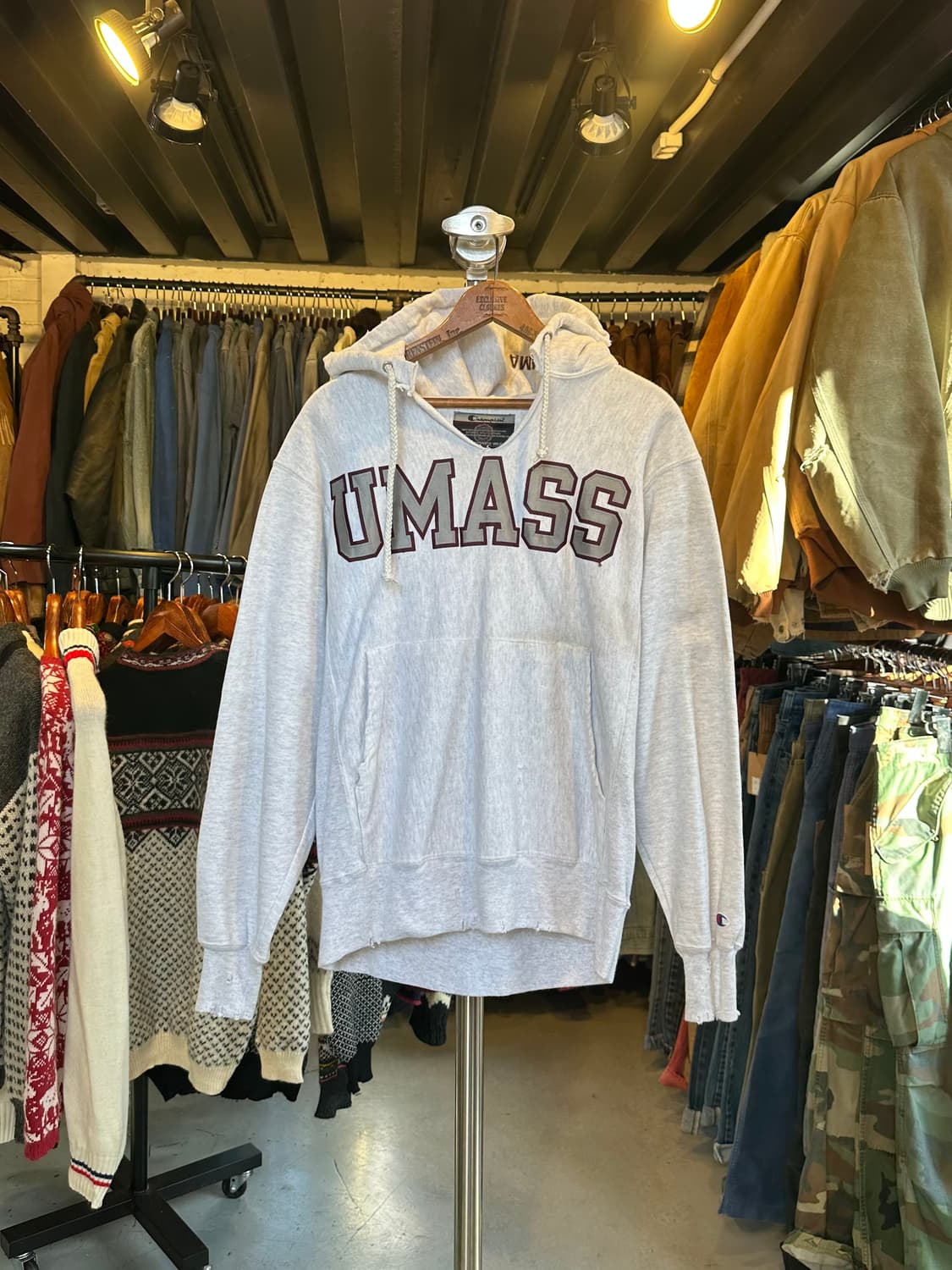 챔피온 리버스위브 데미지 스웻 후드 상품이미지1