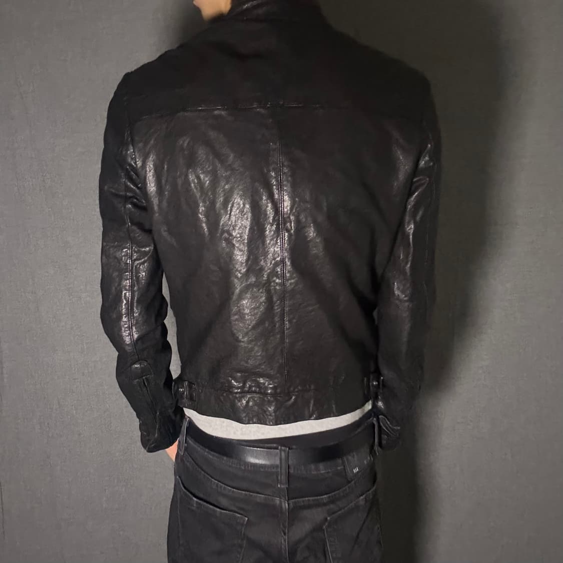 lamb skin pocket leather jacket 상품이미지6