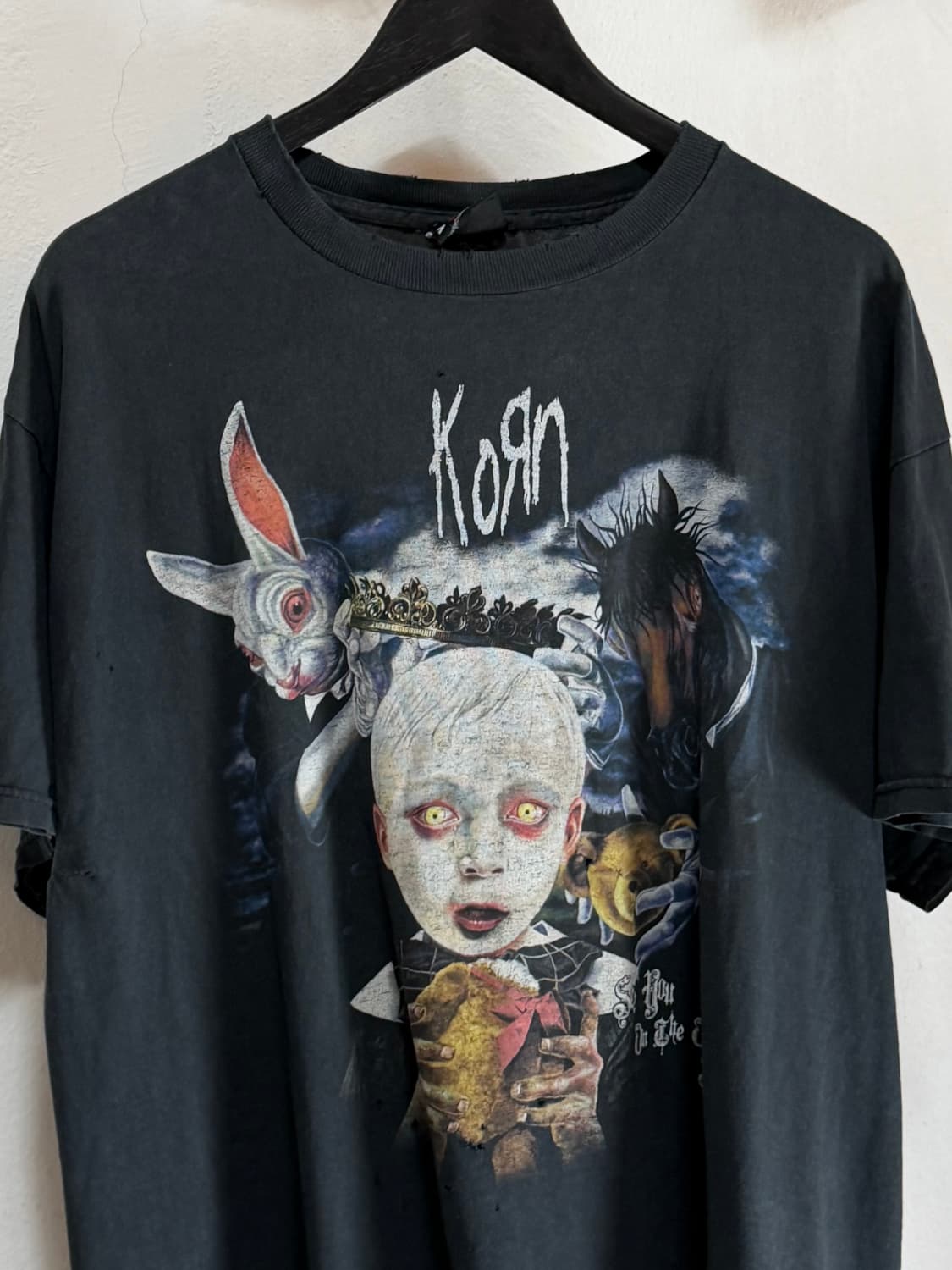 00’s 빈티지 콘 티셔츠 Korn 밴드 티셔츠 밴드티 하드페이딩 상품이미지4