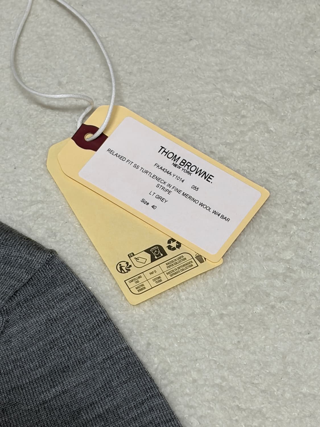 (새거급) 톰브라운 메리노울 여성 반팔 니트 40 톰브라운 여성 니트 상품이미지2