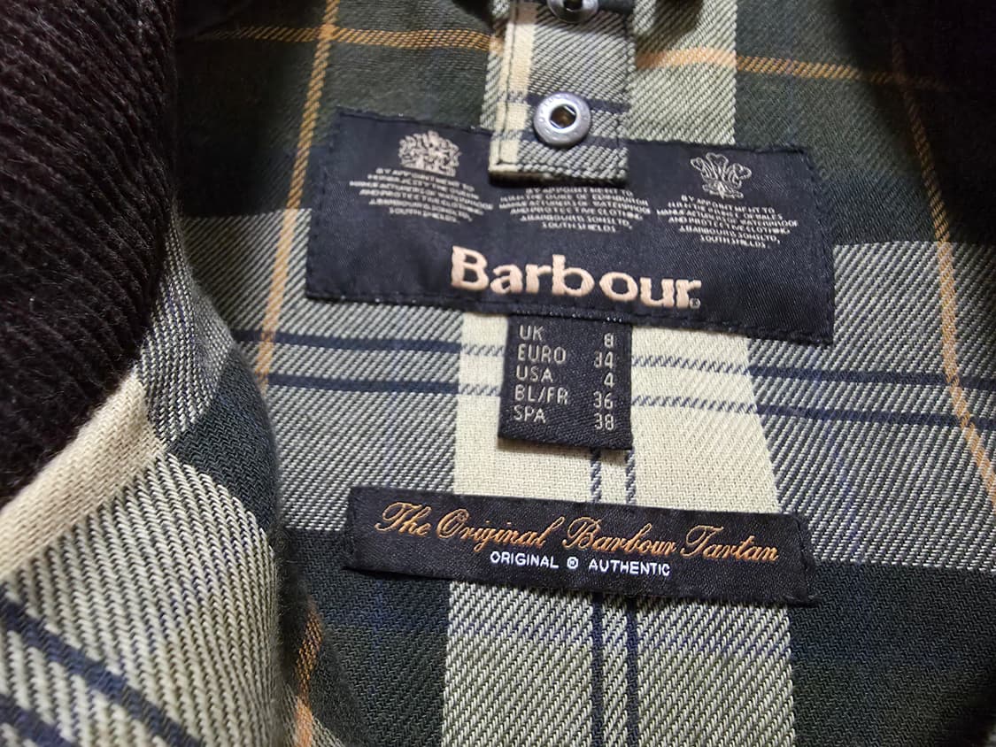 [새상품] 바버 왁스 자켓 세이지컬러 UK8 상품이미지9