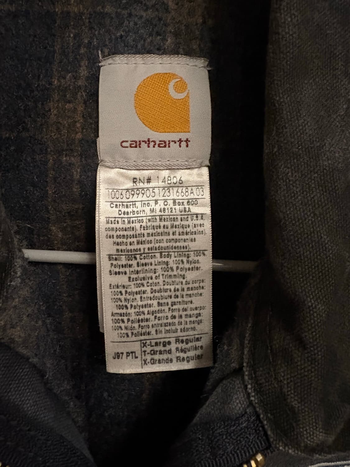 칼하트 J97 디트로이트 자켓 PTL XL 상품이미지2