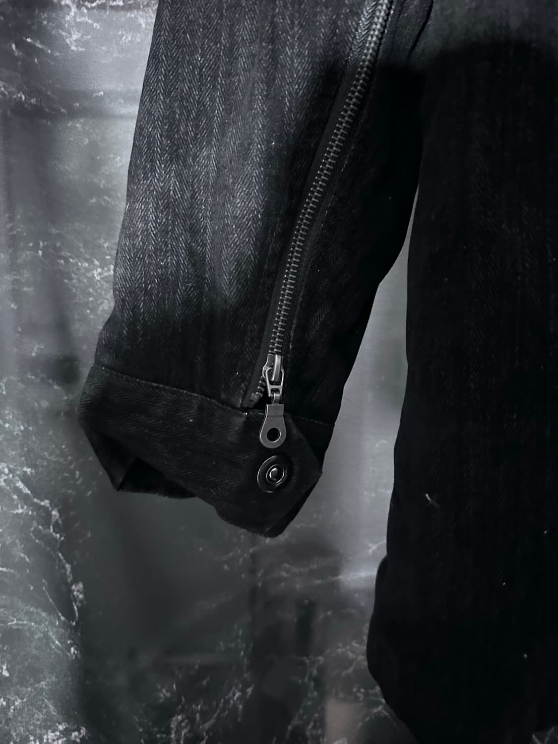 가먼트 펑크 디테일 퍼후드 자켓 상품이미지6