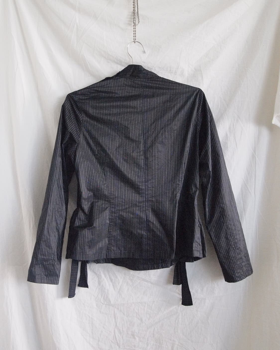 JPN VTG 스트라이프 플라워 블라우스 자켓 상품이미지6