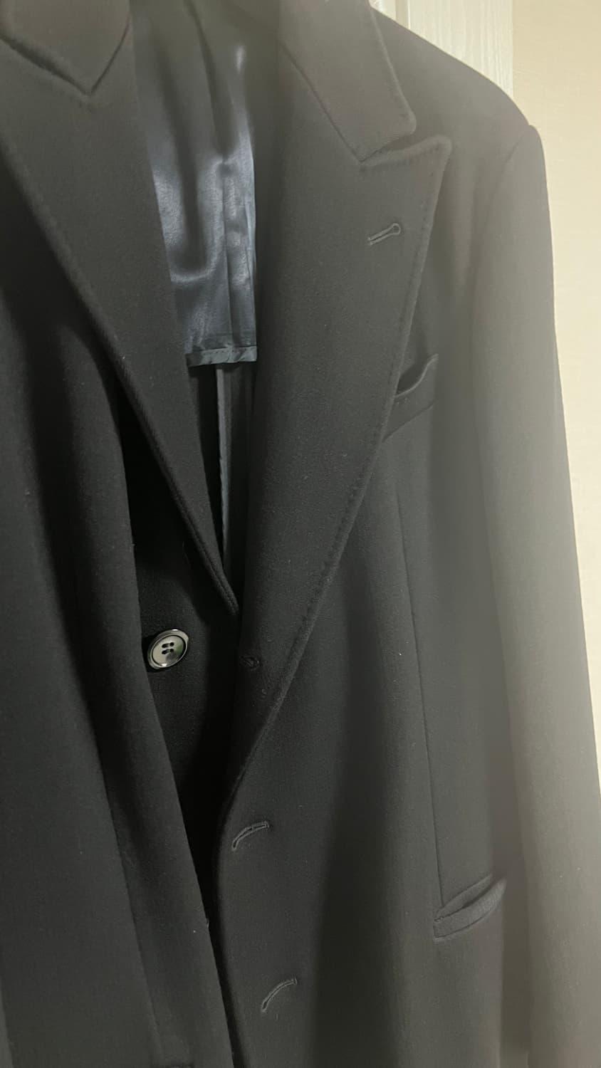 아르마니 꼴레지오니 블랙 울 코트 48/R 상품이미지2