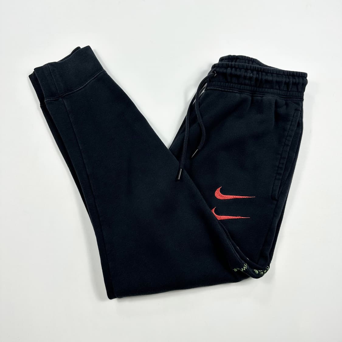 나이키 더블스우시 블랙 코튼 조거팬츠 (M) 상품이미지2