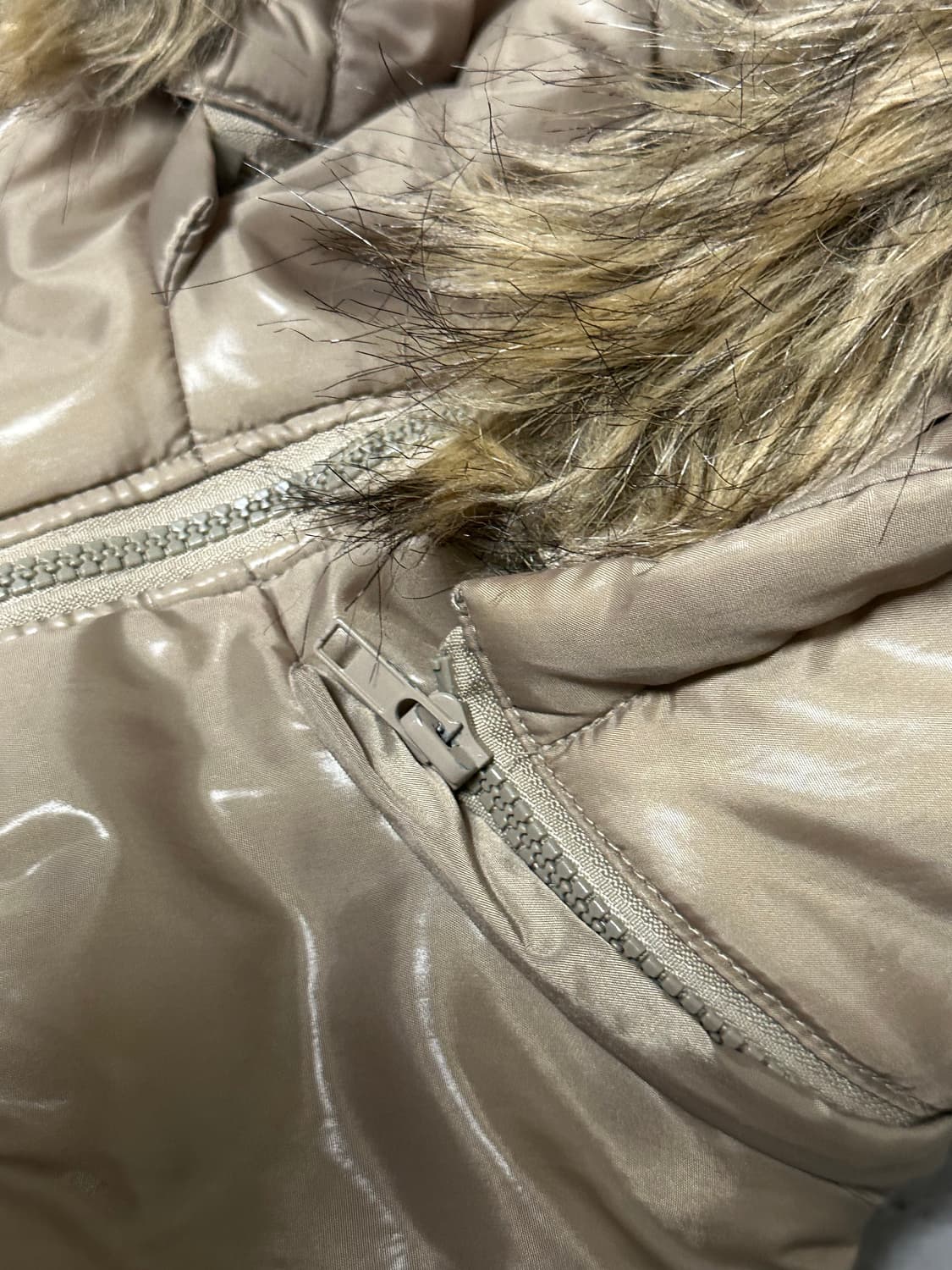 RUSH HOUR 빈티지 brown 퍼 패딩 상품이미지2