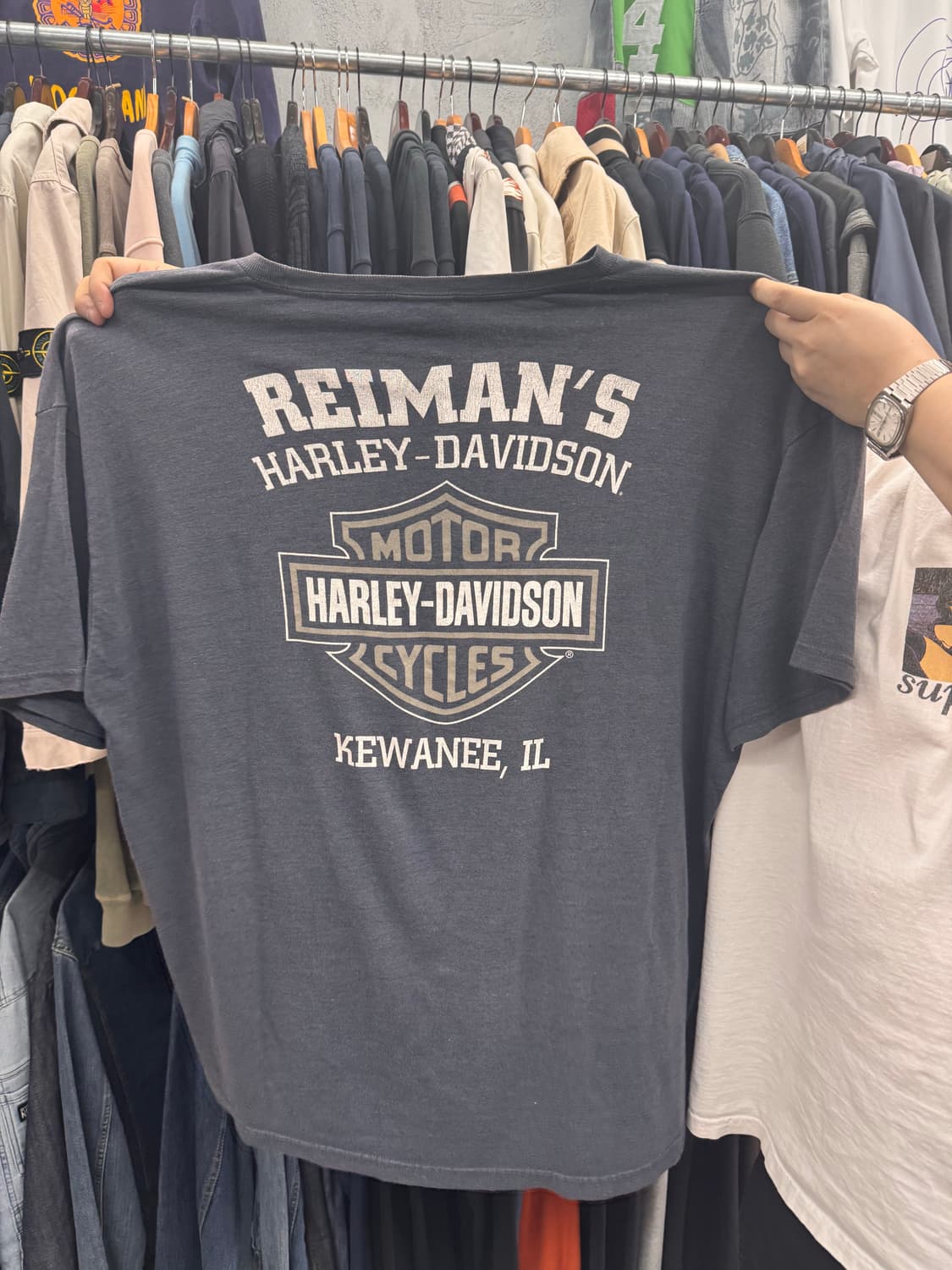 110이상 할리데이비슨 핀업걸 반팔 레어  상품이미지2