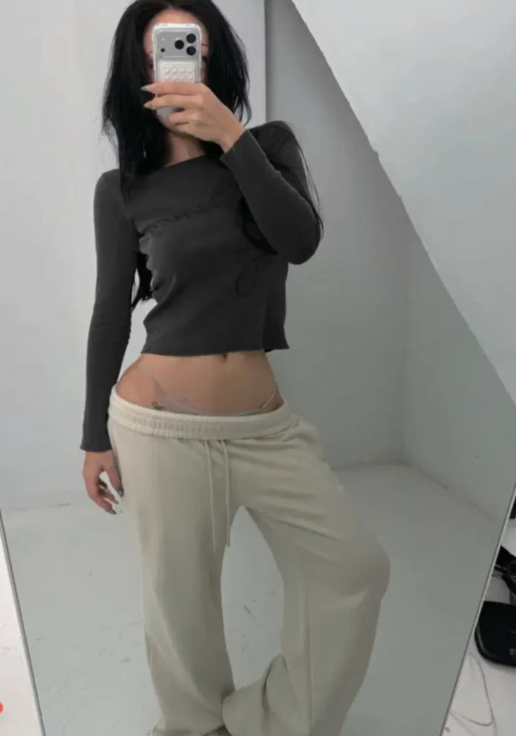 오도어 스킨팬츠 크림 상품이미지3