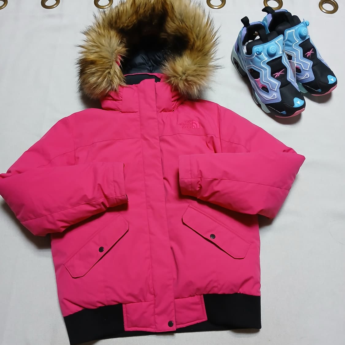 TNF 노스페이스 맥머도 우먼 구스다운 핑크 숏패딩 자켓 상품이미지3