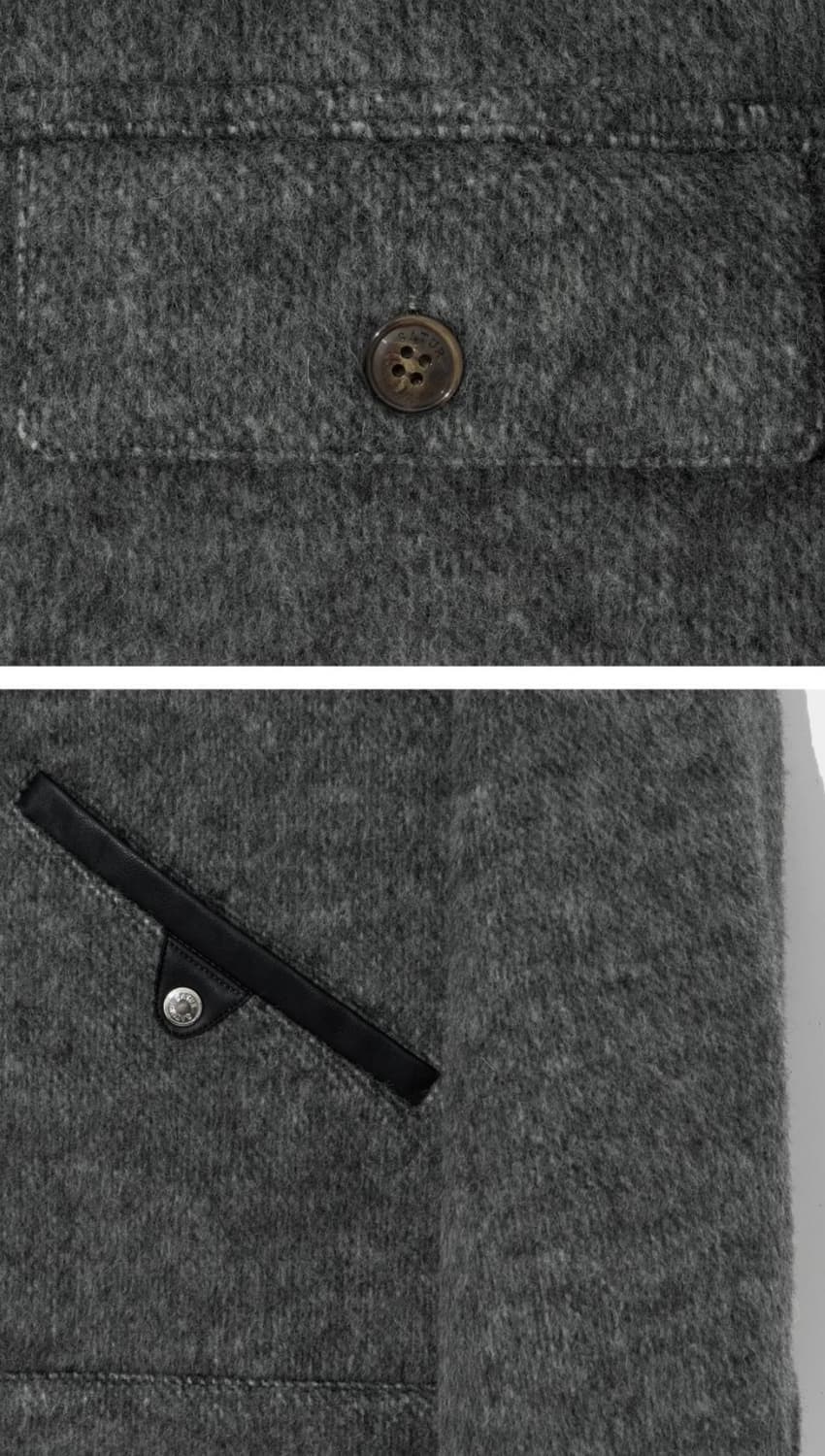 세터 헤어리 울 블렌드 트러커 자켓 차콜 L 상품이미지4