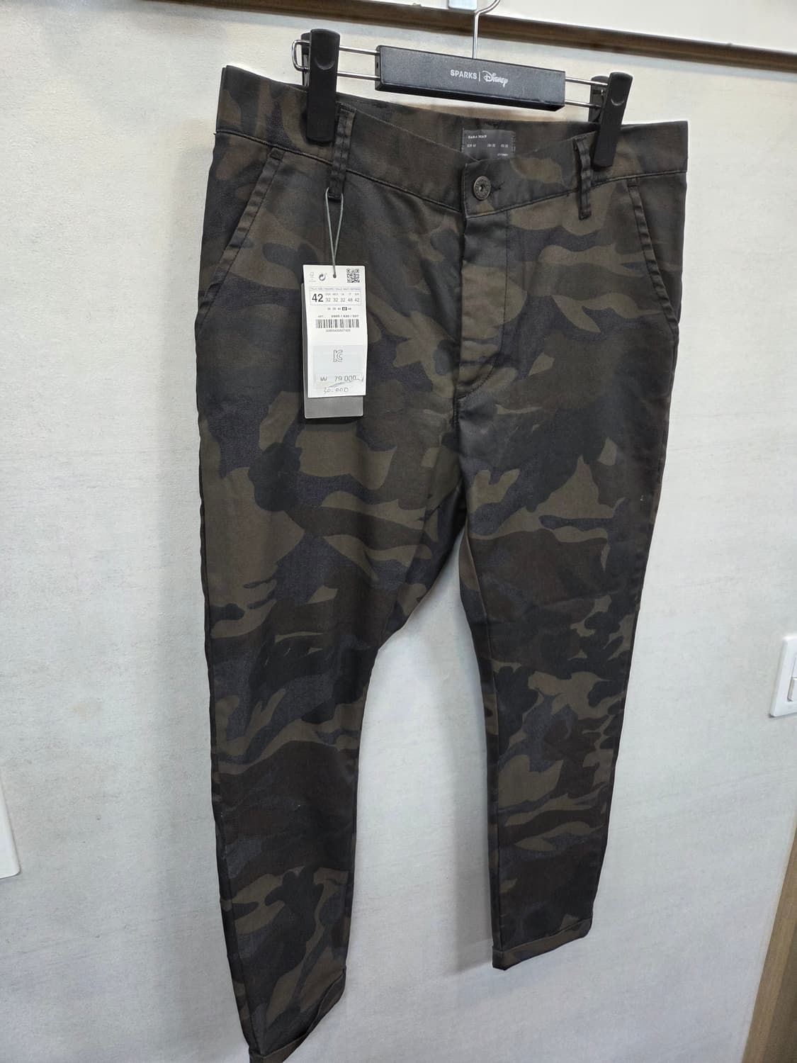 자라 코팅 카모 팬츠 32 스키니핏 상품이미지6