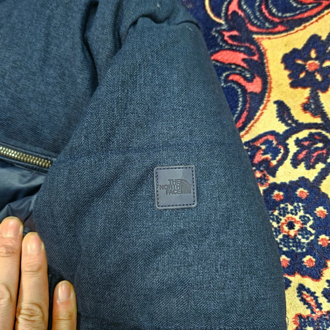 노스페이스 패브릭 블럭 구스다운 패딩 점퍼 XL size 상품이미지4