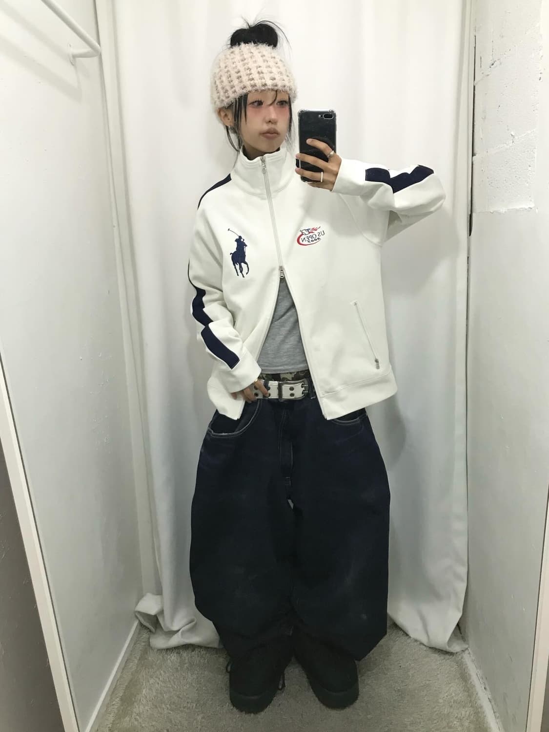 Polo Big Pony White Two-way Jersey ⭐️레어 상품이미지5