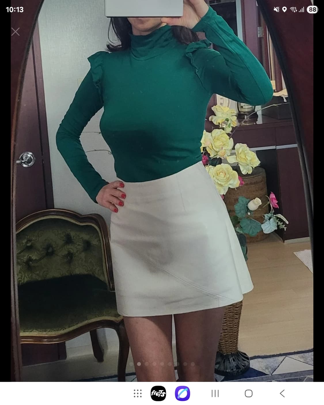 프랑스 모르간 모달 셔츠 그린 상품이미지6