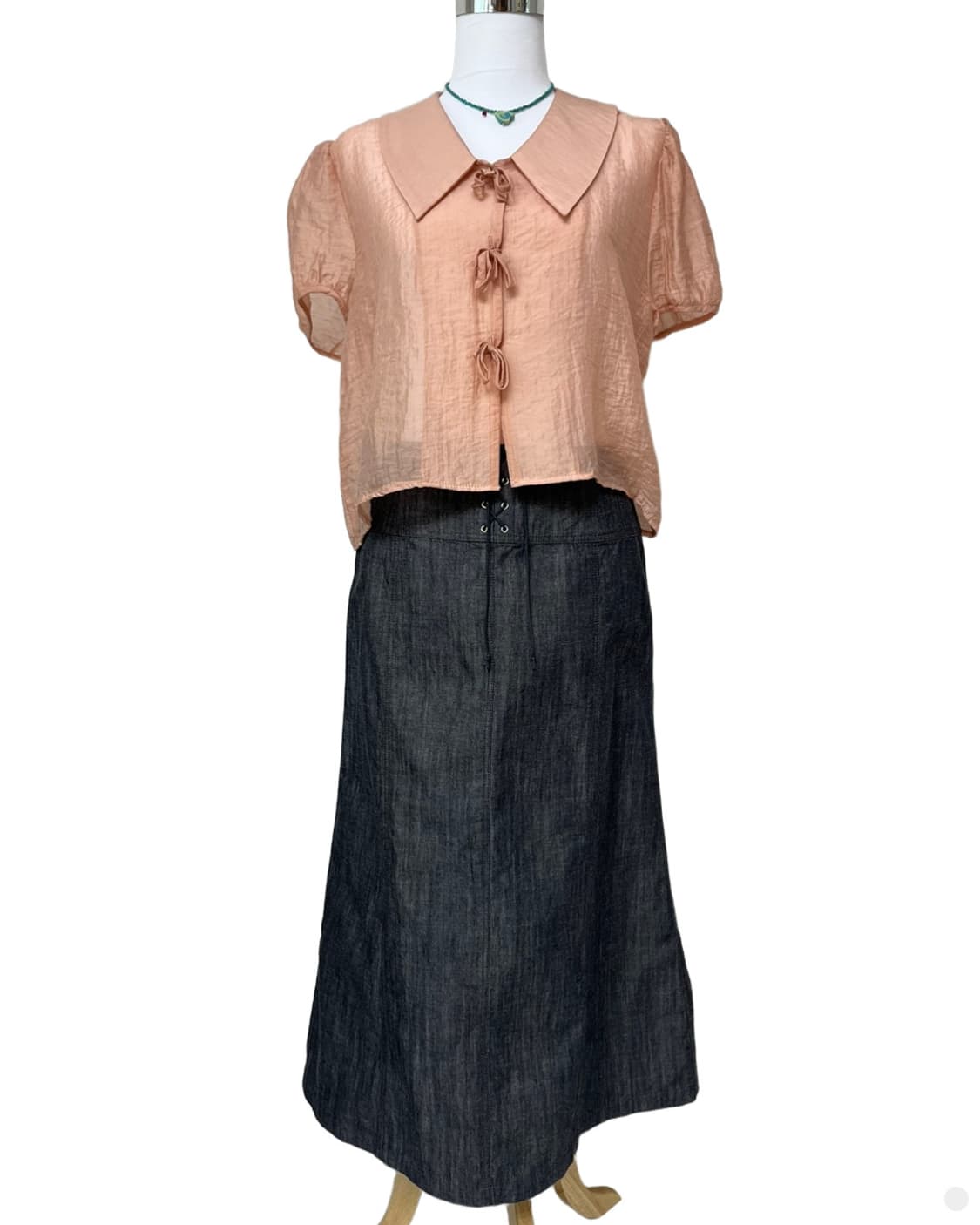 ELLE corset denim skirt 상품이미지6