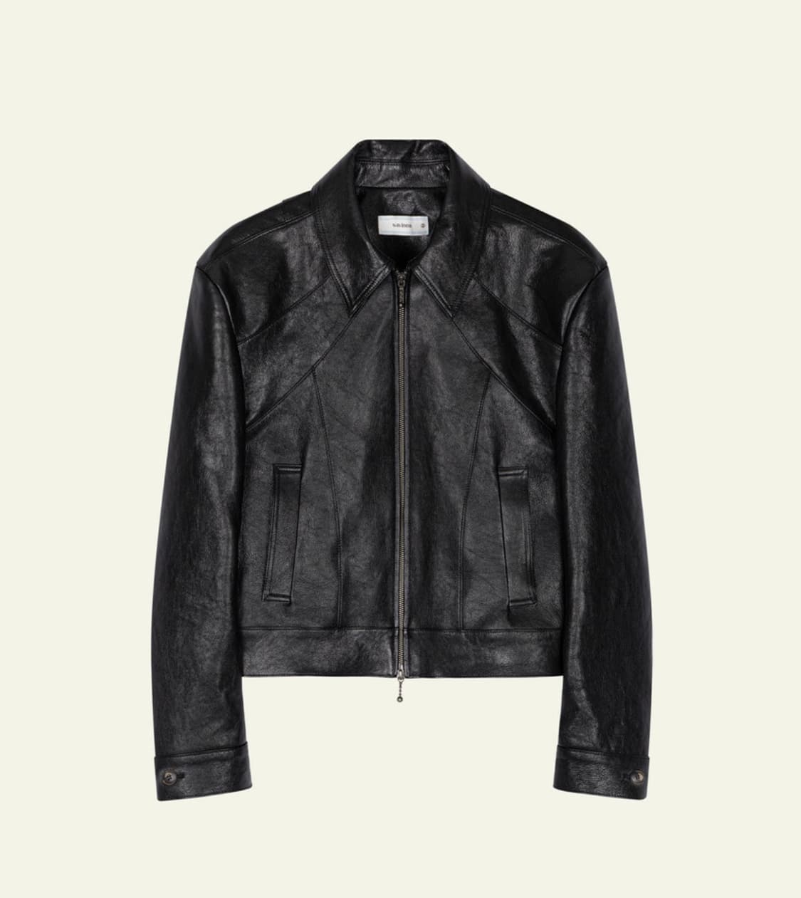 웨이비니스 프레임 크롭 레더 자켓 2 사이즈 상품이미지1