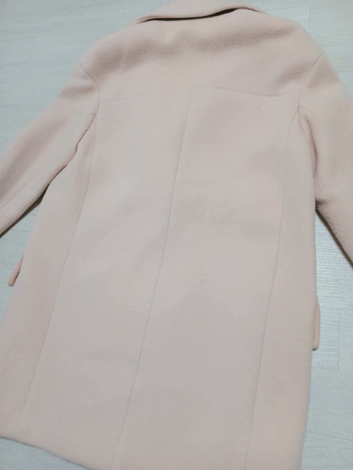 지컷 연핑크 반코트 베이비핑크 딸기우유 코트 상품이미지6