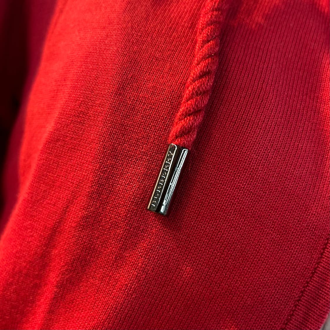 Burberry Red Logo Knit Zip-Up Hoodie 상품이미지6