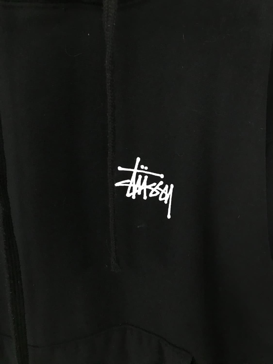 스투시 스탁로고 블랙 후드티 상품이미지5