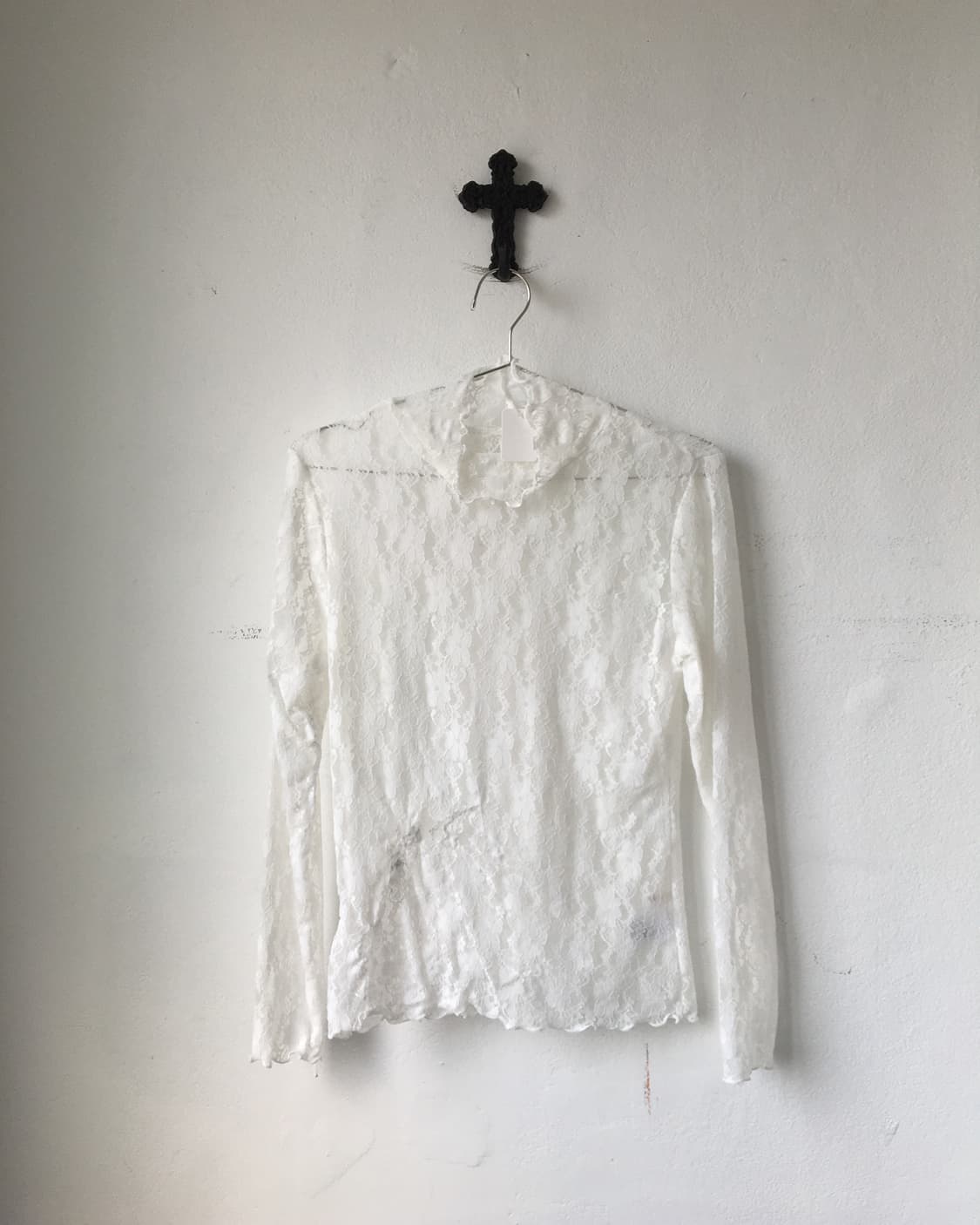 Lace high neck top 상품이미지2