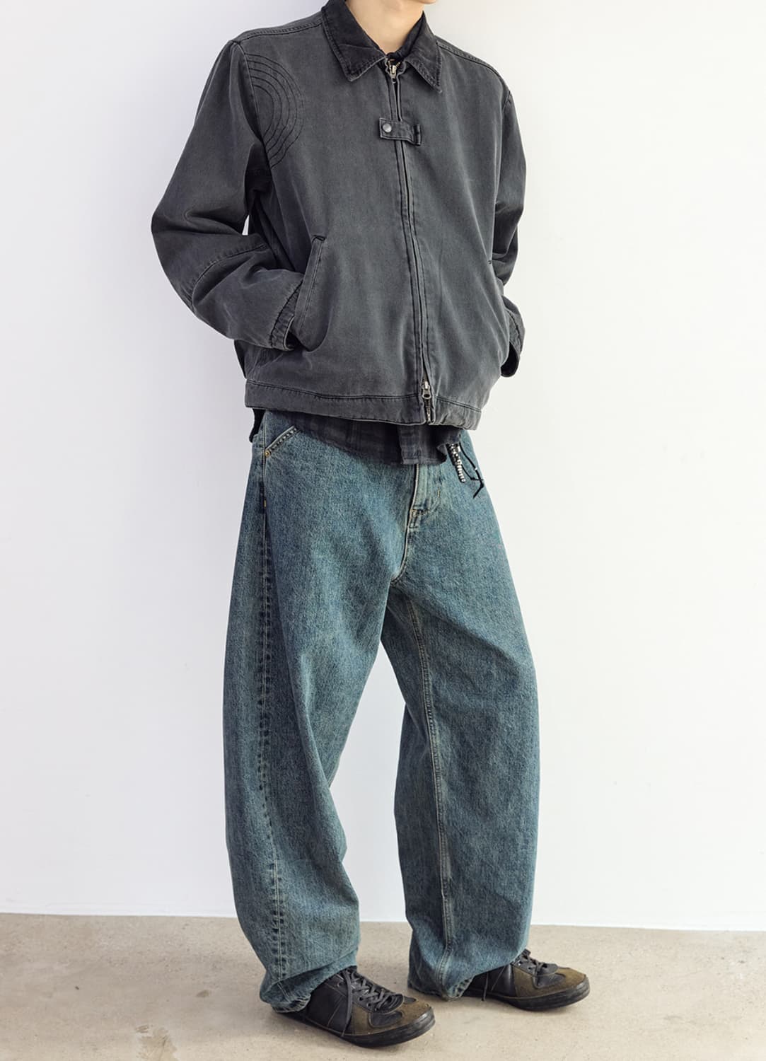 해칭룸 curve jean 빈티지 블루 상품이미지1