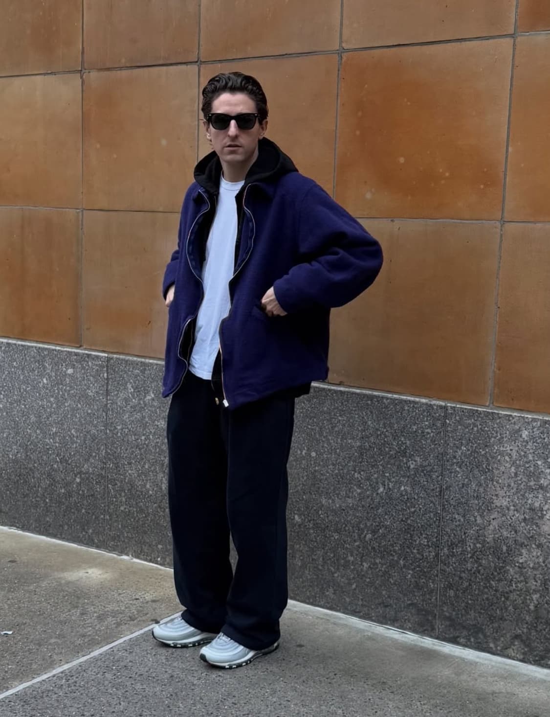 (2) 25aw 코모리 축융 울 숏 zip 재킷 퍼플 블루 상품이미지5