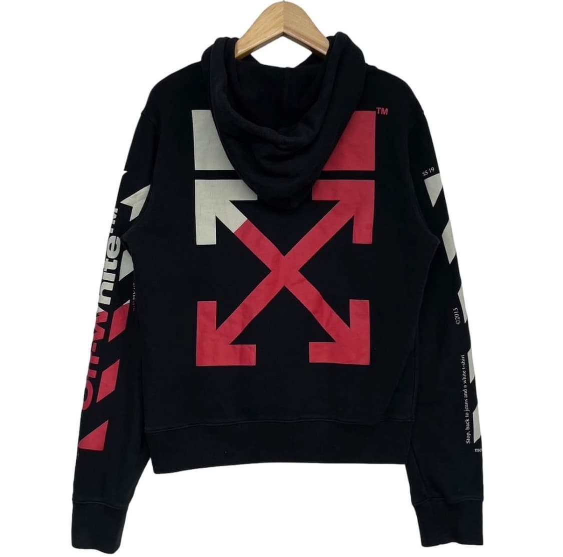 오프화이트 19ss 스플릿 애로우 후드티 블랙 상품이미지2