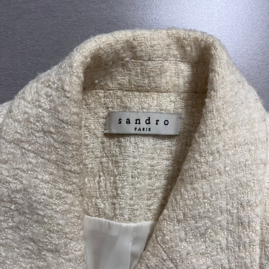 산드로(SANDRO) 골드 버튼 트위드 자켓 상품이미지5