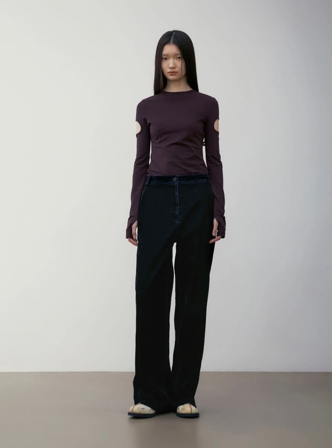 로우클래식 긴팔 티셔츠 퍼플  상품이미지1