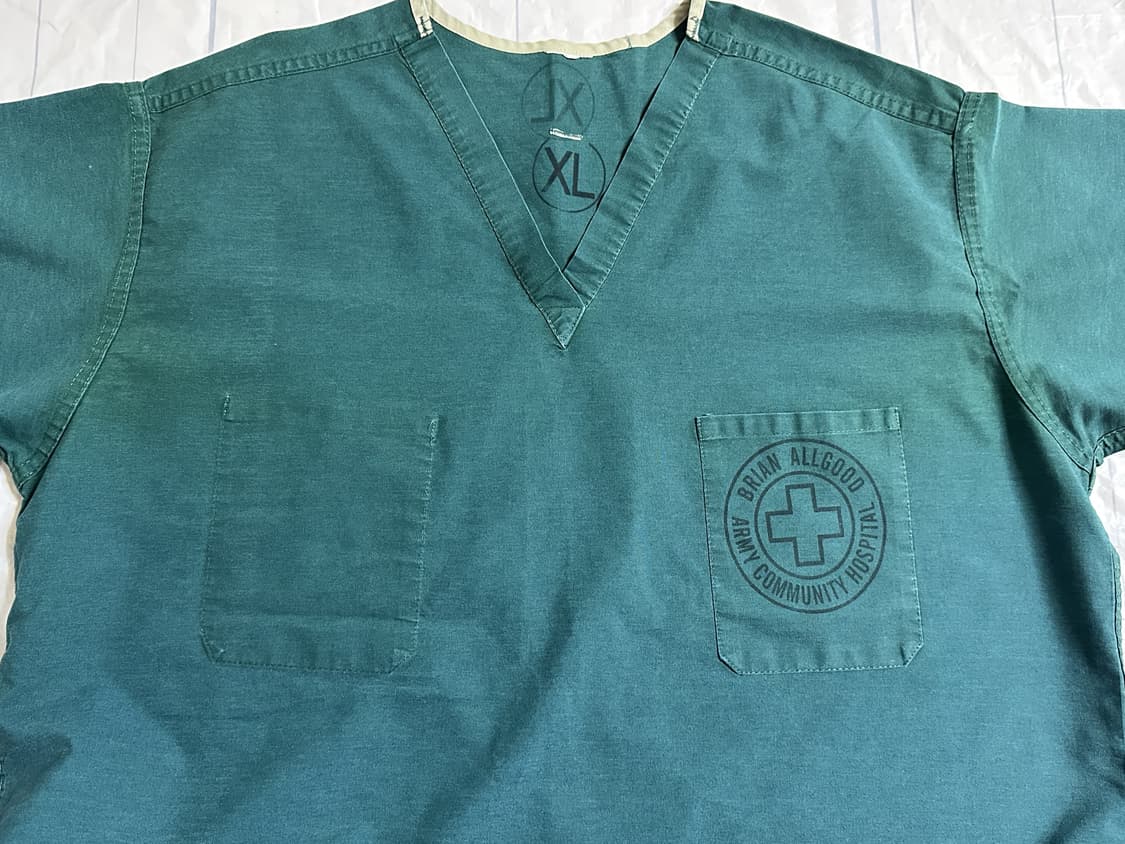 미국 미군 수술복 간호사 군의관 브이넥 반팔 티셔츠 (XL) 상품이미지5