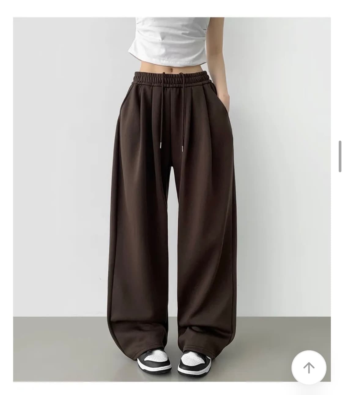 에이블리 와이드 트레이닝 팬츠 브라운  상품이미지2