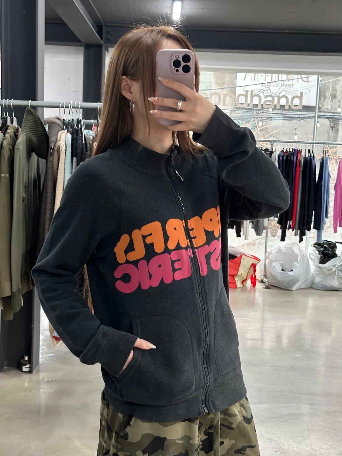 히스테릭글래머 Superfly 스펠로고 코튼 집업 상품이미지2