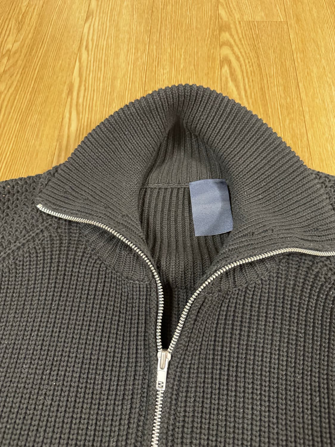 24FW 준지 티칼라 반집업 니트 풀오버 블랙 L JC5151P025 상품이미지2