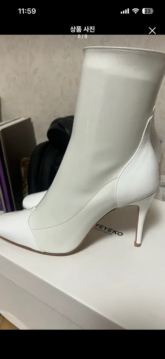 마이아이코 캐롤라인 앵클부츠 화이트페이던트 상품이미지8