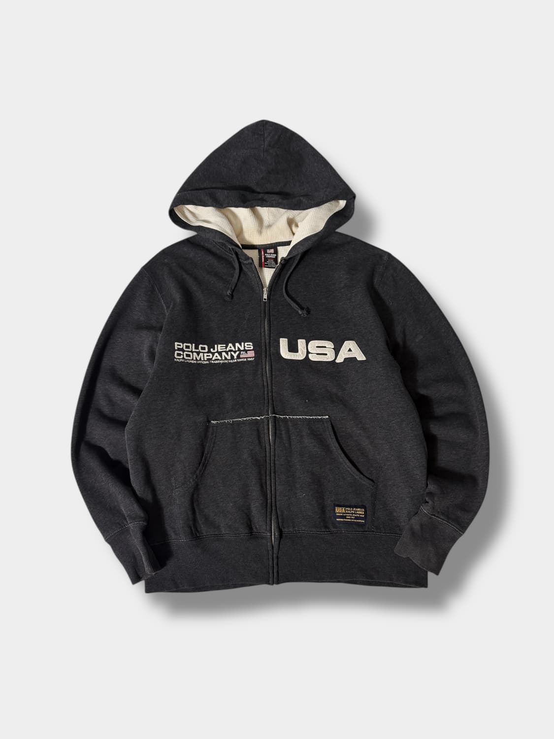 폴로 진스 루즈핏 90‘s USA 써멀 후드집업 상품이미지1