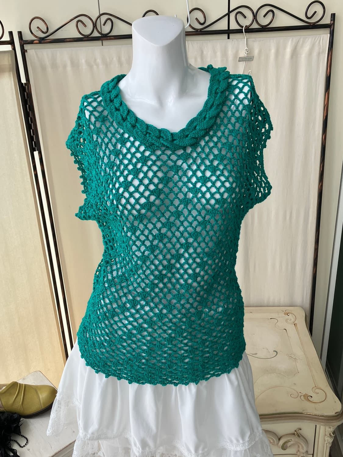 rose net layered sleeveless 상품이미지3