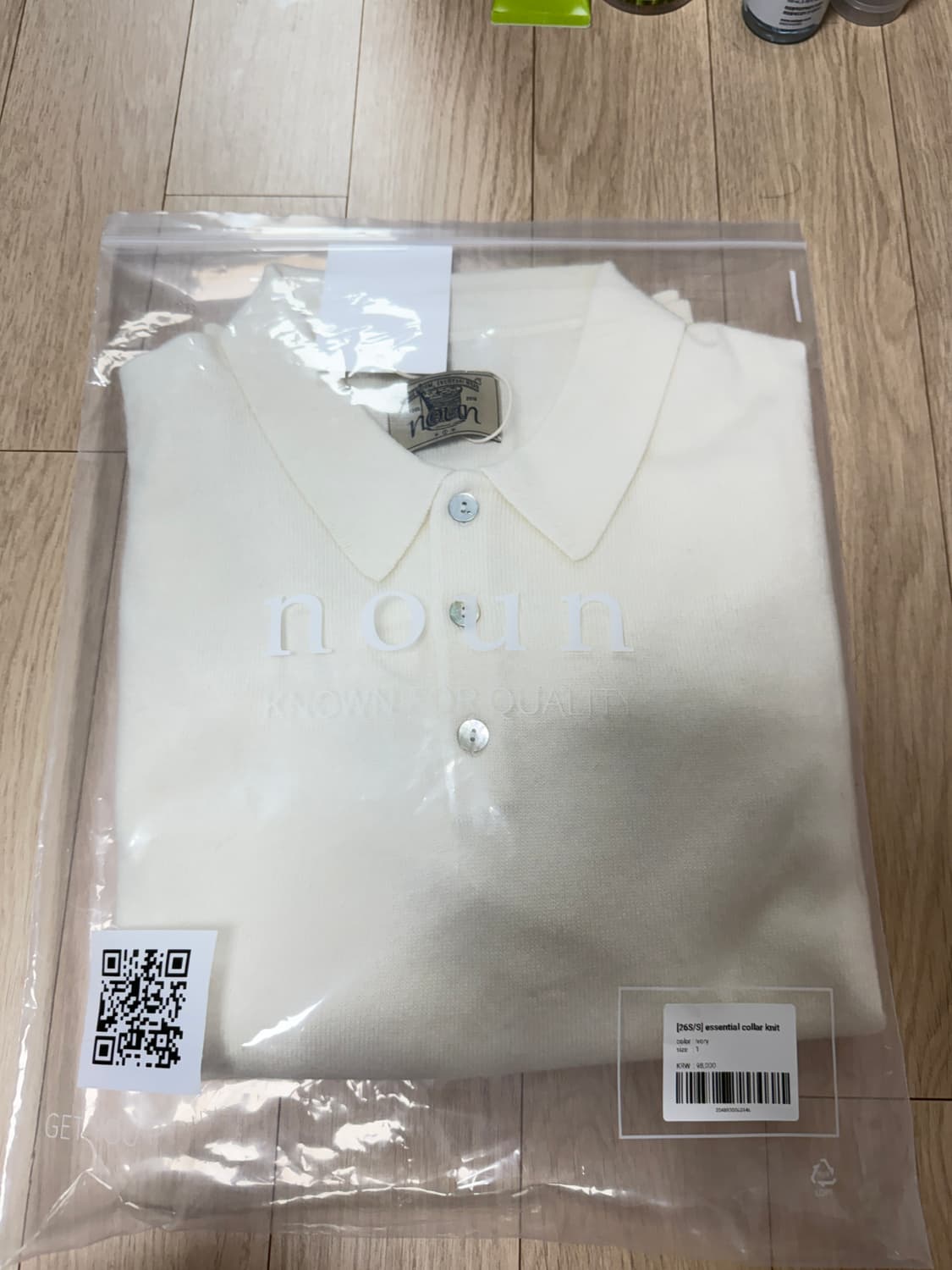 노운 essential collar knit ivory 1 상품이미지1