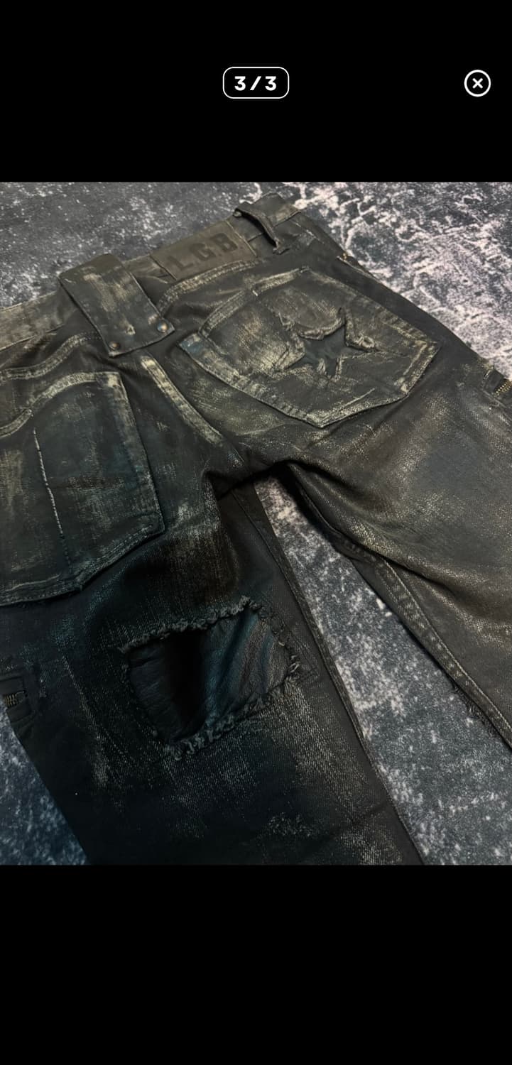 L.G.B. leather cross patch denim 상품이미지3