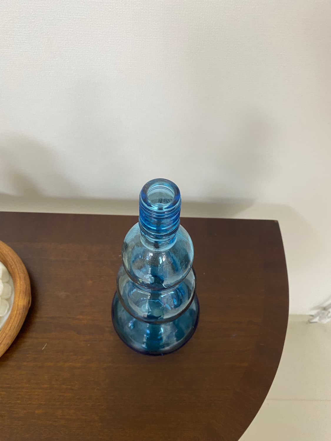 빈티지 블루 유리 화병 오브제 상품이미지2