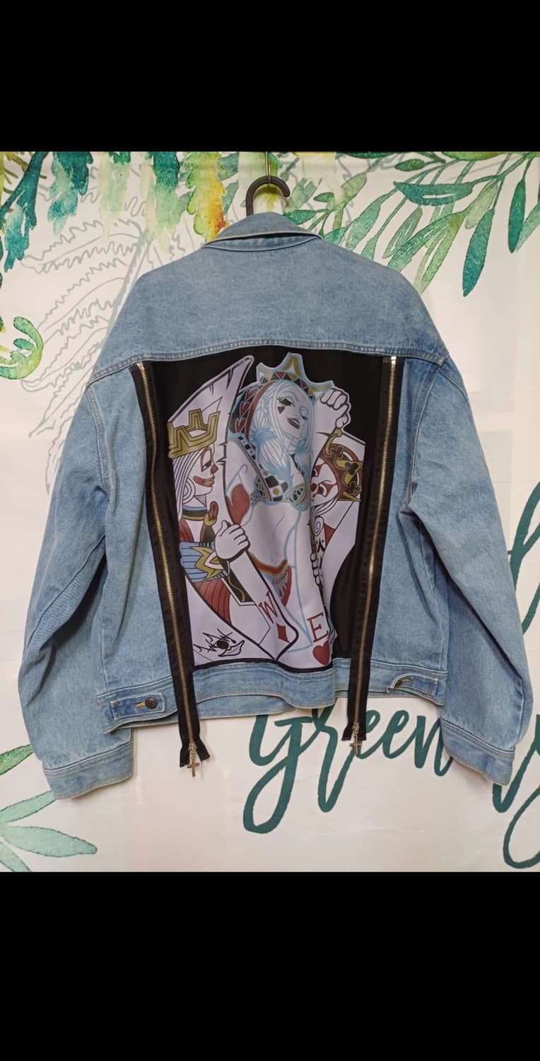 유니크 오버핏 아트 청자켓 105 상품이미지1