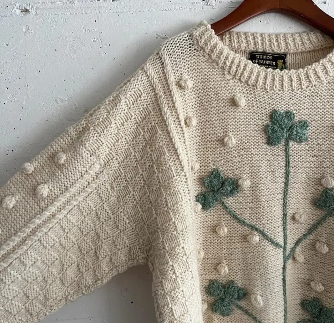 빈티지 클로버 폼폼이 니트 상품이미지2